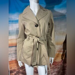 Ellen Tracy Short Trench Coat